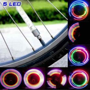 LED tire spoke for bicycles