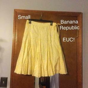 Banana Republic yellow floral skirt sz.S