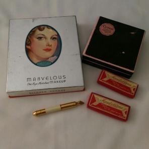 Vintage makeup and nail kits
