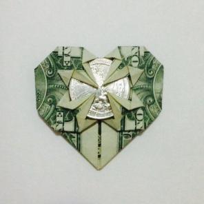 Real $1 Origami Heart