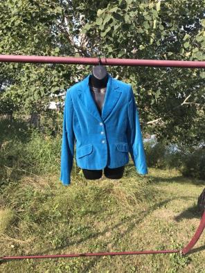 Teal Velvet Blazer