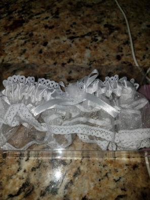 3 inch wide wedding garter
