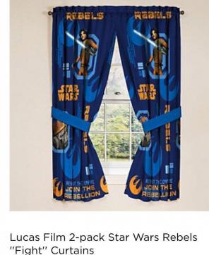 New $40 Set Of Star Wars Rebel Curtains