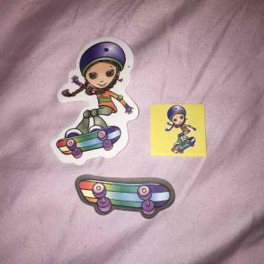 Female Skateboarding scrapbook die cuts