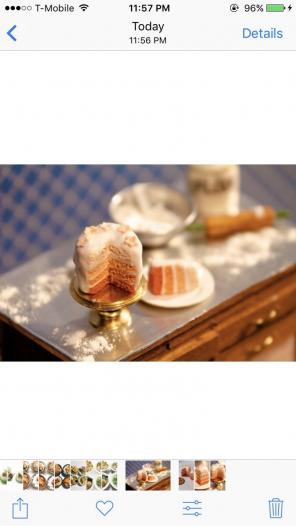 New Apricot Ombré Cake Miniature