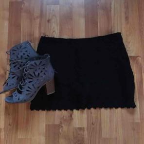 Black lace skort