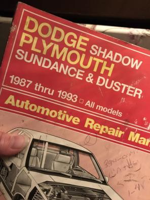 Dodge Shadow/Plymouth Sundance & Duster