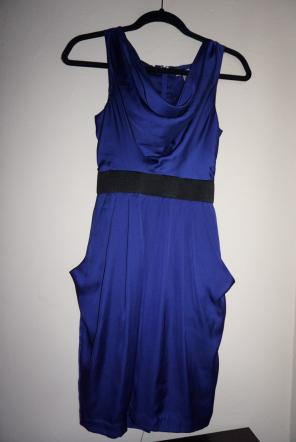 Blue Satin Dress