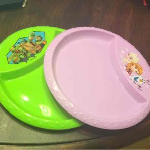 Plate set Disney frozen ninja turtles