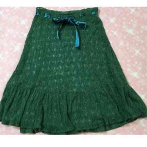 Free People Green Lace Skirt