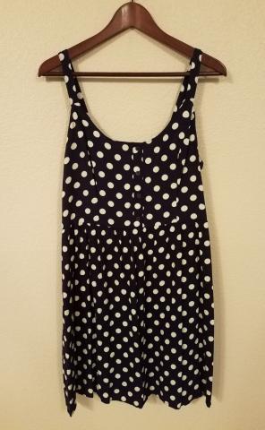 Nautical Navy Polka Dot Dress XXL EUC