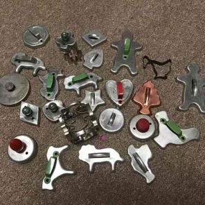 25 Vintage Metal Cookie Cutters