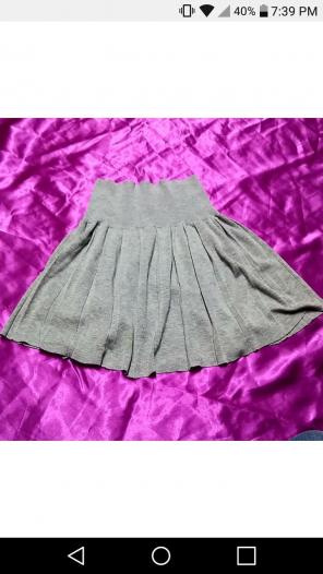 LARGE Gray skirt pleated Misunderstood