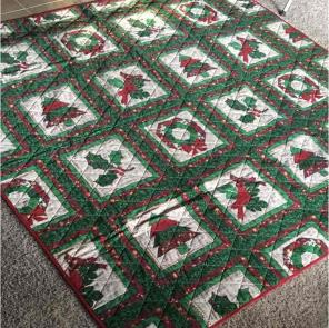 Christmas Quilted Bedspread Blanket