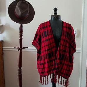 Plaid Ruana