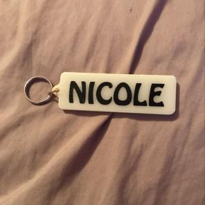 Free Ship Nicole Glow Dark Keychain
