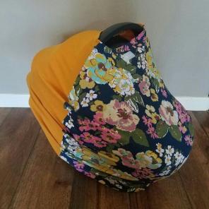 Stretchy Floral Infant Car Seat Cover