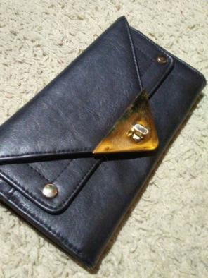 Vintage Navy Blue Genuine Leather Wallet