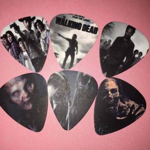 6 walking dead guitar picks DIY jewelry