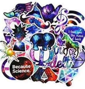 GALAXY VINYL STICKERS 50 PACK