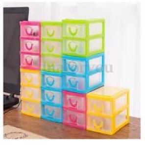 2/ea Colorful 2 Drawer Mini Cabinets