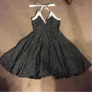 Black/White polka dot vintage style