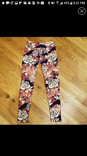 LuluRoe one size floral leggings