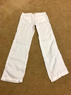 Sz small White Linen Pants