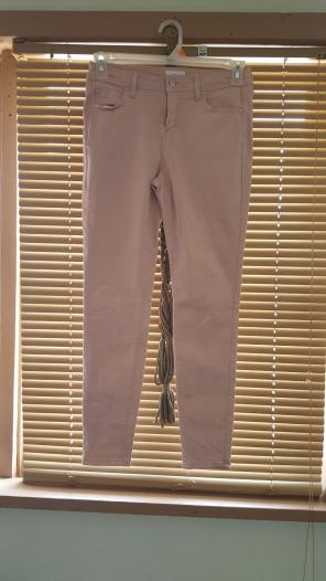 Dull pink high rise jeggings