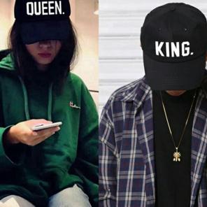 2pc King Queen Lovers Letter Caps 75