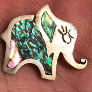 Adorable vintage Sterling elephant