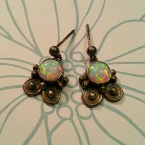 Lovely fire opal earrings :)