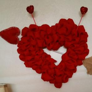 Valentine's Burlap Bubble Heart