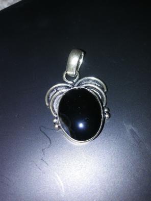 Sterling Silver Black Onyx Pendant