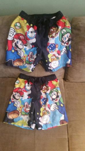 Super Mario bros.swim shirts