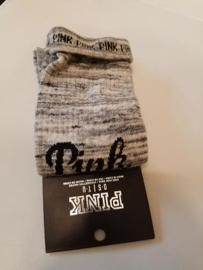 Gray VS Pink knee high socks
