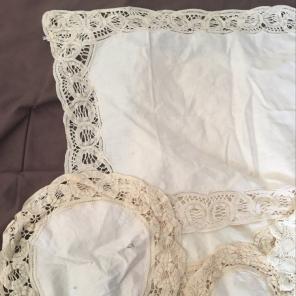 Vintage Hand Made Lace Doilie Set