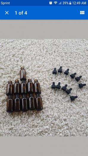 Empty Amber Bottles 1oz Essential Oil