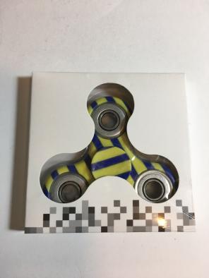 Fidget Spinner-yellow Blue Stripe