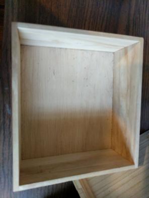 Empty wooden box Japanese Writing