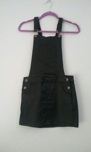 90s Inspired Leather Mini Skirt Overall