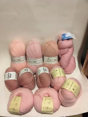 Pink Wool/wool Blend /MadtoshYarn Bundle