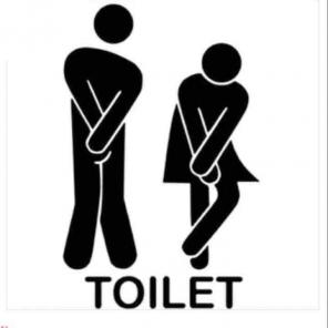 Man Women Bathroom Sticker Wall Decor