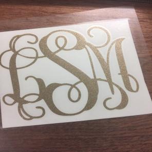 Monogram Decal GLITTER