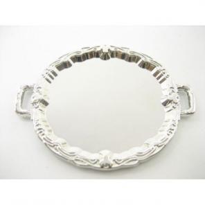 New Miniature Silver Bakery Round Tray