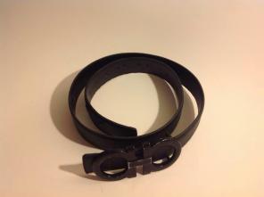 black salvatore ferragamo belt