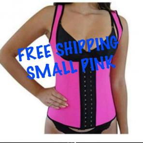 S PINK VEST CORSET LATEX WAIST TRAINER