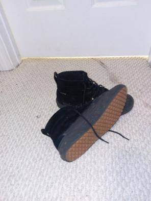Black vans weatherproof high tops