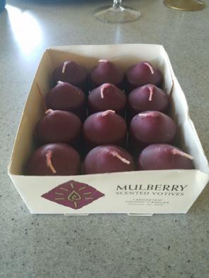12 Mulberry Scented Votives NEW