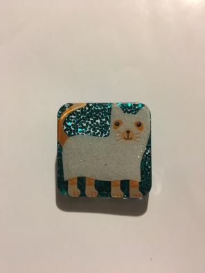 Halloween Kitty Brooch